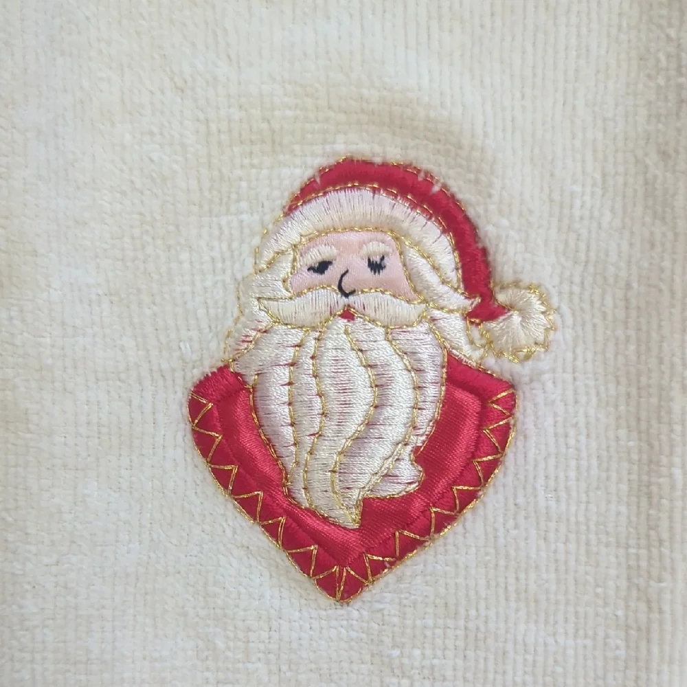 Towel Set Christmas Santa Embroidered